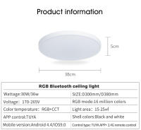 Luz De Techo LED Inteligente TUYA RGB Control Remoto Bluetooth 2.4G 30W 36W 220V Decoración Para Hogar Dormitorio Sala De Estar Cocina - details 3
