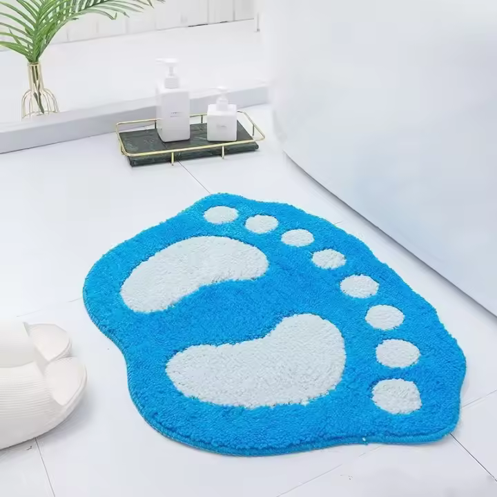 Alfombra De Baño Antideslizante Y Super Absorbente 40x60cm En Forma De Pie De Memoria De Espuma Alfombra De Piso Moderna Para El Hogar Y Hoteles - 1