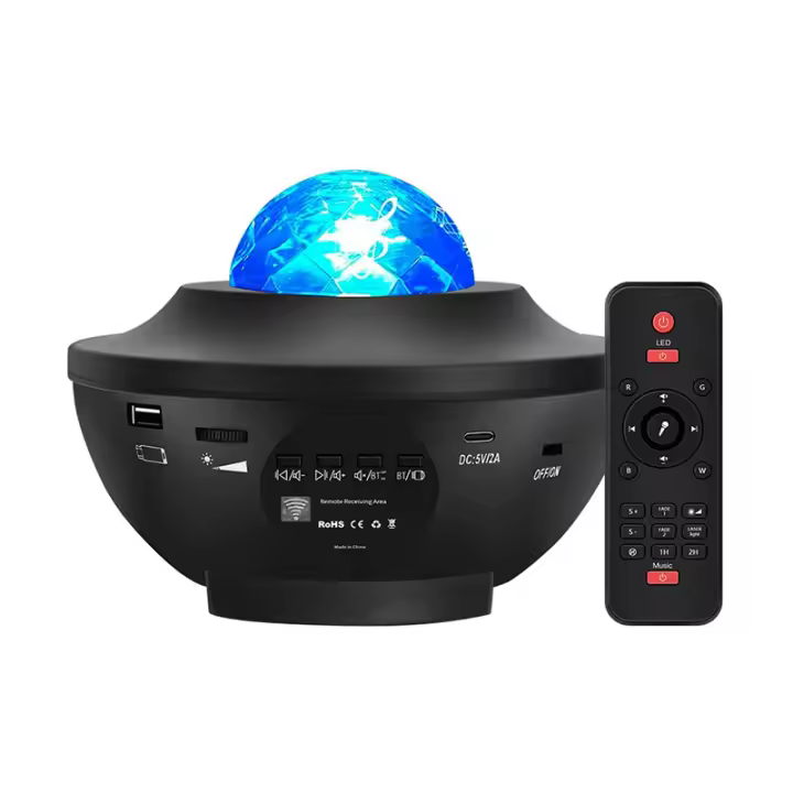 Proyector LED de Cielo Estrellado, Lámpara Ambiental de noche con música, Altavoz Bluetooth, Luz with múltiples Colores, Romántico para parejas gift - 1