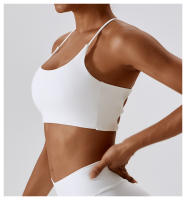 Sujetador Deportivo Para Mujer En Color Sólido Con Doble Correa U En Espalda Cruzada Para Gimnasio Yoga Fitness Running Suave Con Almohadilla De Pecho - details 5