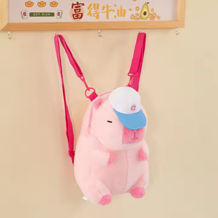 Mochila De Peluche Capybara Kawaii Moda Muñeco Peluche Bolsa De Hombro Para Niños Bolsa Miniatura Regalo Para Novia - 1