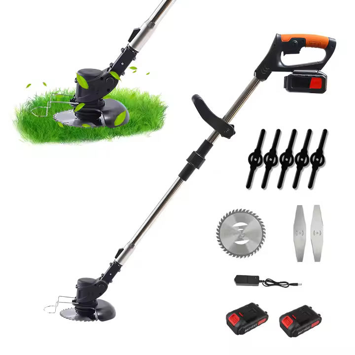 Cortacésped eléctrico inalámbrico de 850W, cortador potente de 18000PRM, herramienta de jardín ajustable con 2 baterías de piezas y 24V - 1