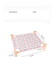 Cama De Verano Para Mascotas Plegable Y Portátil 53x48x13cm Cama De Madera Desmontable Para Perros Gatos Y Teddy Somnoliento En Hamaca Refrescante Para Camping - details 3