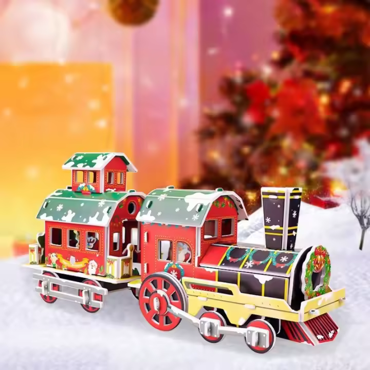 Regalos De Navidad Puzzle 3D Educativo Para Niños DIY Manualidades Educativas Juguete De Construcción Para Kindergarten - 1