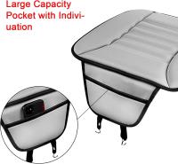 Cojín de asiento de coche con bolsillo, cojín ergonómico de espuma de memoria, cojín de asiento de coche con bolsa de almacenamiento para coche/oficina/hogar/sofá/silla de ruedas, negro (gris) - details 2