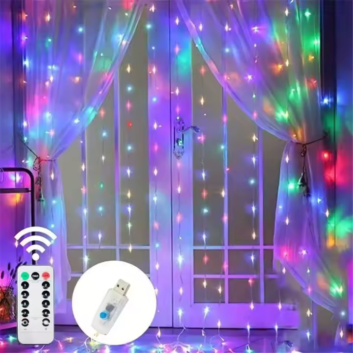 Luces De Encaje LED USB Con Control Remoto 8 Modos Para Decoración De Habitaciones Jardines Bodas Y Fiestas Navideñas - 1