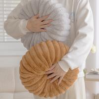 Almohada redonda de calabaza con diseño de conejo de imitación de rayas teñidas, hecha a mano, con ruedas, para sofá o cama. - details 2