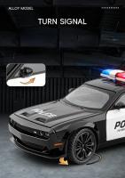 Dodge Challenger SRT Police Car 1:22 Escala Coche De Metal Diecast Regalo Para Niños Decoración Vehículo Juguetes C385 - details 6
