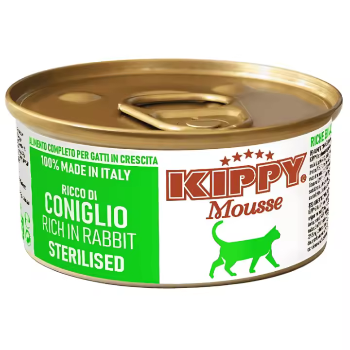 Lata Kippy Cat Paté de Conejo para Gatos Esterilizados – 85 gr - 1