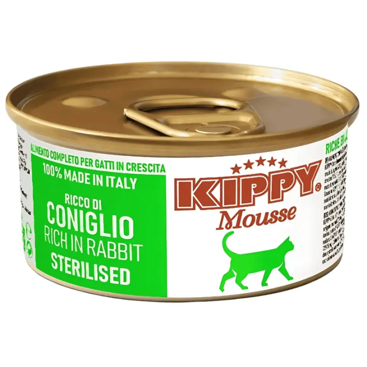 Lata Kippy Cat Paté de Conejo para Gatos Esterilizados – 85 gr - 1