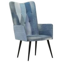 vidaXL Sillón orejero de lona Crema, Marrón, Negro Sillon Dormitorio Sillon Comodos Silla Relax Sillón Sofá - details 2