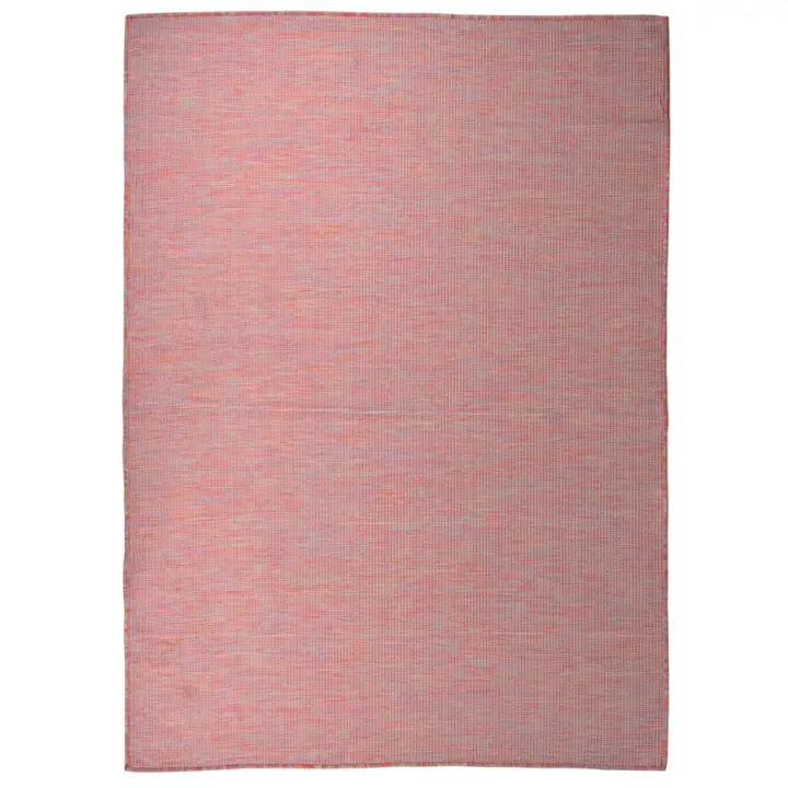 vidaXL Alfombra de exterior de tejido plano rojo 200x280 cm - 1
