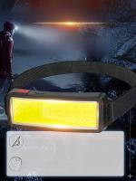 Lámpara Frontal LED COB 180° Con Luz De Inundación 3 Modos Recargable Por USB Lámpara De Cabeza Para Senderismo Y Acampar - details 0