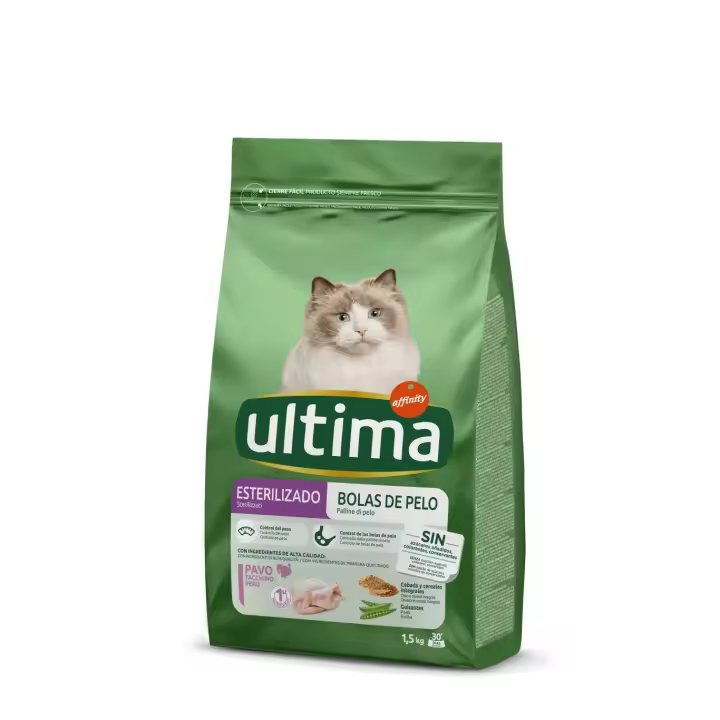 AFFINITY ULTIMA CAT ADULTO STERILIZED HAIRBALL PAVO 1,5KG - 1