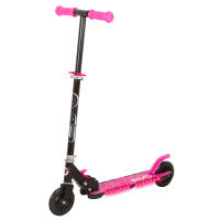 EVO - Patinete 2 ruedas, azul o rosa, base con luces, plegable 90º, manillar ajustable altura, medidas 68x33,5x82 cm, peso máximo 50 kg, freno trasero, base y manillar antideslizantes, juguetes niños +5 años, juguetes aire libre, juegos exterior - details 1
