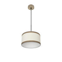 FABRILAMP - Colgante Soprano 1xe27 Cuero/beis Regx30x30 Cm - details 0