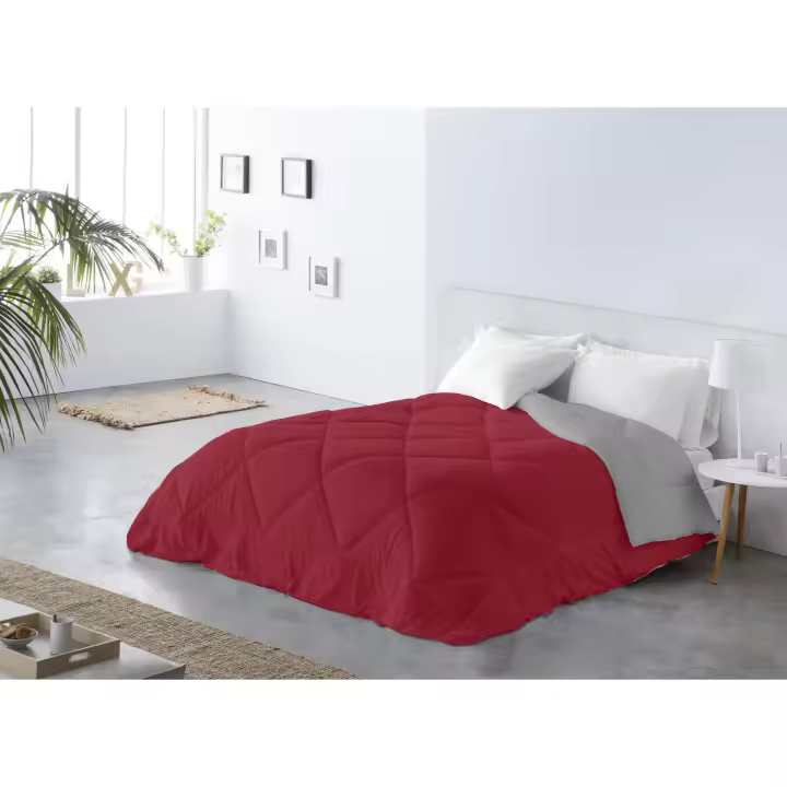 BOHEME - Duvet Bicolor Reversible Burdeos/Perla - , relleno 300 gr/m2. Caliente y transpirable - 1