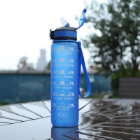 Botella Deportiva De 1000ml Con Tapa Y Marca De Tiempo Para Exteriores Camping Copo De Bebida Portátil Antigrado Y Reutilizable Para Estudiantes - details 12