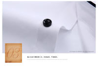 Camisa Negra Para Hombre 2024 Cuello Cuadrado Camisa De Negocios Casual Cómoda Y Transpirable Ajustada Con Mangas Largas Y Estilo Clásico - details 12