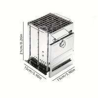 Estufa De Camping Plegable Y Portátil De Acero Inoxidable Mini Barbacoa Con Grill De Carbón Ligero Para BBQ Coreano Fuego Pit - details 5