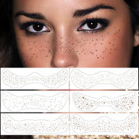 6Pcs Parches De Maquillaje Para Manchas De Vello Corporal Adhesivos De Tatuaje Temporal Para Mujeres Estilo Falso Freckles - details 0