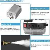 Limpiador a vapor portátil de 2500 W, máquina de lavado a presión con esterilización a alta temperatura para el hogar, el coche, la cocina y el aire acondicionado - details 7