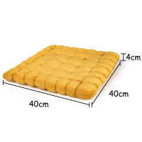 NQT Cojines para Silla Redondos/Cuadrados/ Forma de Galleta 40cmØ - Cojín de Asiento Suave y Cómoda, Ideal para Decoración de Hogar y Terraza (Rosa/Beig/Amarillo/Azul/Gris/Marrón, Pack 2, Pack 4) - details 0