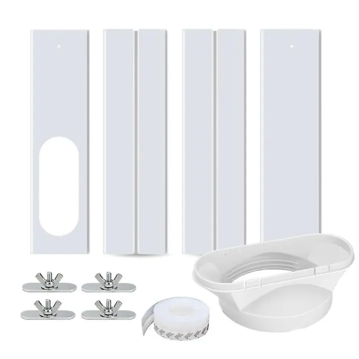 Kit de ventana de aire acondicionado portátil de 4 piezas, Sello de Ventana ajustable,Juego de Placa de Sello de Ventana ajustable Paraire acondicionado deflector de 43 cm y 10 cm - 1