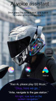 Casco De Motocicleta Y20 MAX Con Intercomunicador Bluetooth Y Luz RGB De Batería 1000mAh Impermeable IPX6 V5.3 Effect Para Motos - details 7