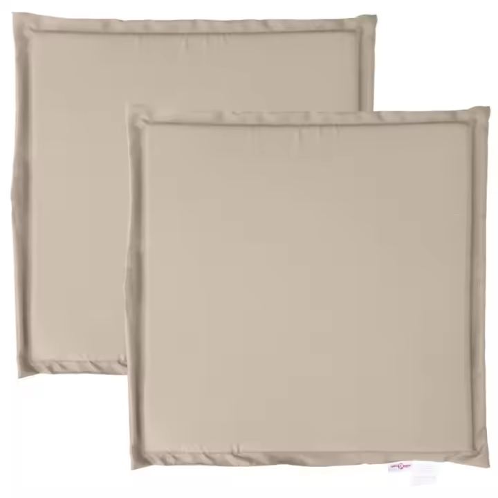Fundas de asiento de Jardín cuadrados 2 UDS taupe 45x45x2 cm - 1