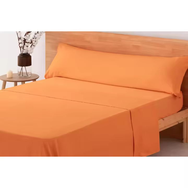 HIPERMANTA. Juego de sábanas LISAS de 3 PIEZAS de MICROFIBRA 100% POLIÉSTER. Sábanas de verano, tacto extra suave. Para CAMA de 105 cm. Varios colores a elegir. - 1