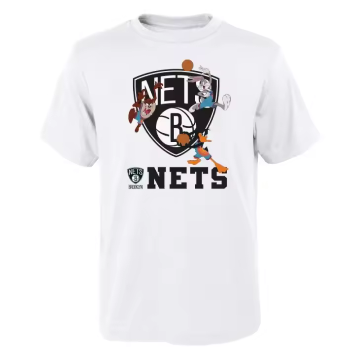 CAMISETA SPACE JAM 2 WARMING UP LOGO BROOKLYN NETS. NBA - 1