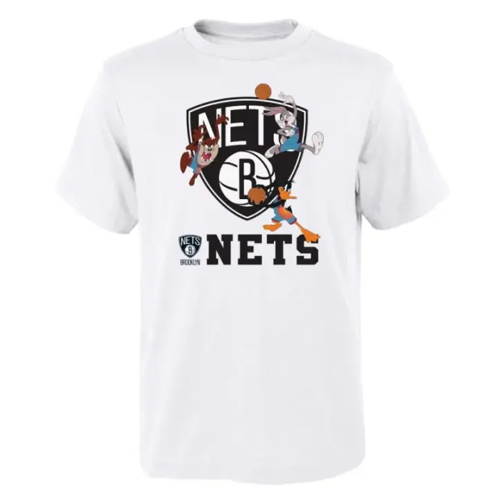 CAMISETA SPACE JAM 2 WARMING UP LOGO BROOKLYN NETS. NBA - 1