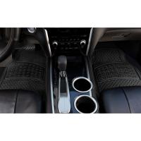 HOGUITA-Juego de 4 Alfombras de Goma Antideslizantes para Coche, Alfombrillas Universales Recortables, Delanteras y Traseras, Protección Completa para el Suelo del Vehículo, Color Negro, Fáciles de Limpiar y Resistentes - details 5
