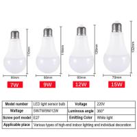 VzzUoo Bombilla LED E27 Sensor De Control 12W 9W 7W AC85-265V Luz De Día Y Noche Para Jardín Patio Puerta Inteligente Para Sala De Estar - details 2
