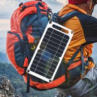 Cargador Solar Portátil 10W/5W USB 5V Para Móviles Y Uso Al Aire Libre Energizado Por Energía Solar Panel De Silicona Monocrómica Tamaño 30*14.5CM Peso 200g - details 9