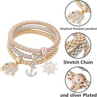 Pulsera de cadena de palomitas de maíz con ancro - details 1