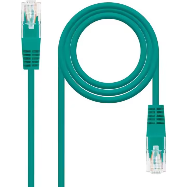 Nanocable Cable de red Ethernet RJ45 Cat.5e UTP AWG24, verde, latiguillo de 1mts, 10.20.0101-GR - 1