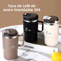 Taza De Café Aislada De 550ml De Acero Inoxidable 304 Con Tapa Y Cuchara Strainer Portátil Para Oficina Y Viaje - details 0