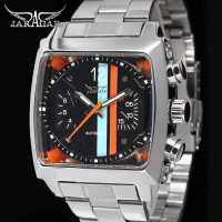 Reloj Mecánico Automático Para Hombre JARAGAR 569 Moda Retro Cuadrado Con Calendario Acero Inoxidable Resistente Al Agua Para Negocios - details 5