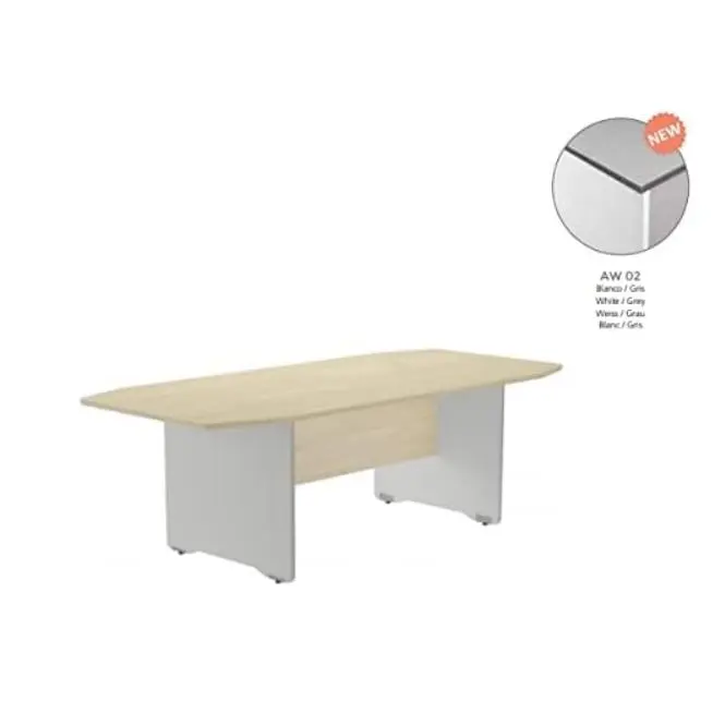 MESA DE ROCADA MODELO MEETING TAMAÑO DE 220x100x72 CM ALUMINIO/ROBLE - 1