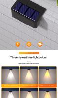 Lámpara Solar LED Exterior 2024 Impermeable Para Pared Ilumina Arriba Y Abajo Decoración De Jardín Hogar Navidad Fuente De Energía Solar ABS IP65 - details 24