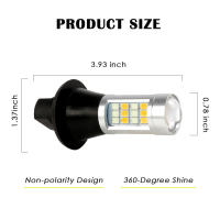 Luz De Señal LED Dual-Color DRL 42SMD P21W 1156 BA15S BAU15S PY21W 7440 T20 Canbus Para Coche Luz Diurna Y Faros De Día 2PCS - details 0
