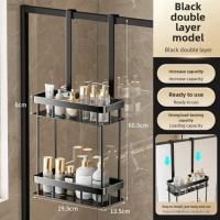 Estante De Baño Sin Perforar Organizador De Toallas Colgante Para Puerta De Ducha Espejo De Baño Almacenamiento De Artículos Para El Hogar - details 0