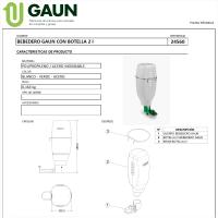 Bebedero Gaun con Botella 2 Litros - Práctico y Fácil de Usar - details 1