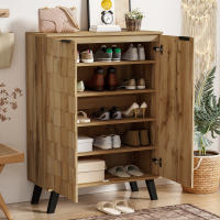 Aparador, Zapatero Moderno con 5 compartimentos-Medidas 80,5x35x109,5 cm, Estante Ajustable - details 1