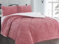 ARISE SHOP--Manta borrego invierno polar manta gruesa duvet sherpa con 2 fundas de cojin, mantas grandes para cama 90cm, 135cm, 150cm, mantas sofa suave, caliente y cómoda - details 5
