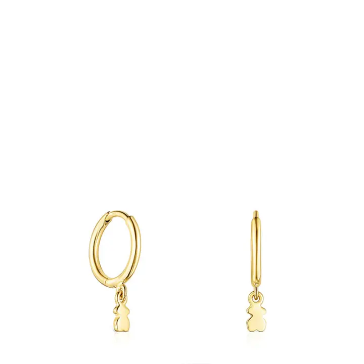 Pendientes de Plata de Primera Ley para Mujer with Motivo de Oso, Cierres Criolla, Elegante y Diferentes, Colección Cool Color - 1