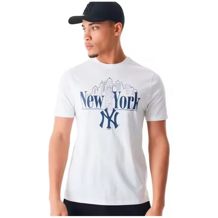 Camiseta de Manga Corta New Era New York Yankees Mlb para hombre en color blanco - 1