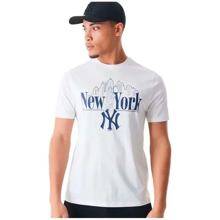 Camiseta de Manga Corta New Era New York Yankees Mlb para hombre en color blanco - 1